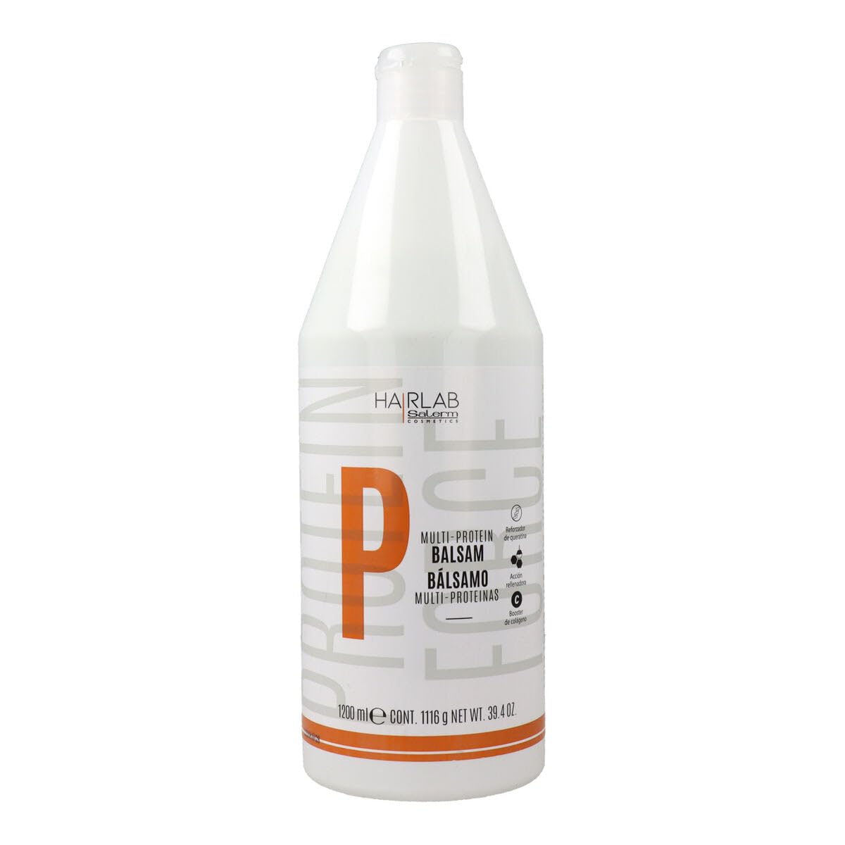 SALERM HairLab Multi-Protein Repair Balsam bottle showing paraben-free conditioner for damaged hair.