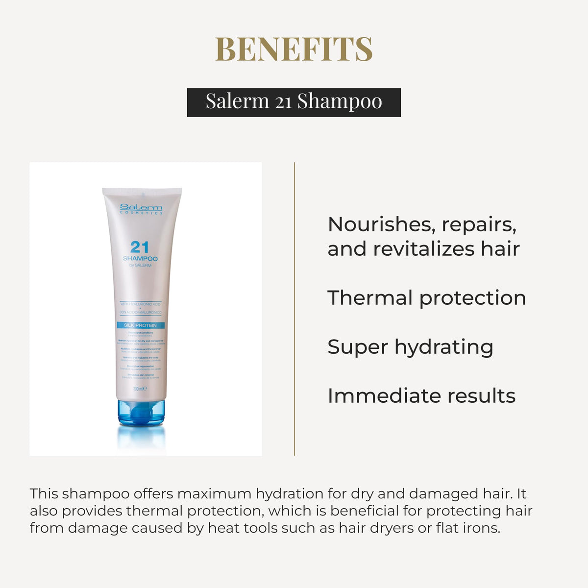 SALERM hyaluronic acid ingredient graphic highlights moisture retention