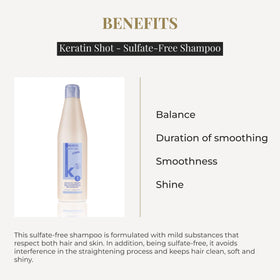 SALERM Keratin Shot Shampoo post-treatment shine and softness on hair