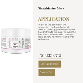 SALERM Lisos Hair Lab mask on hair reveals gloss and softness
