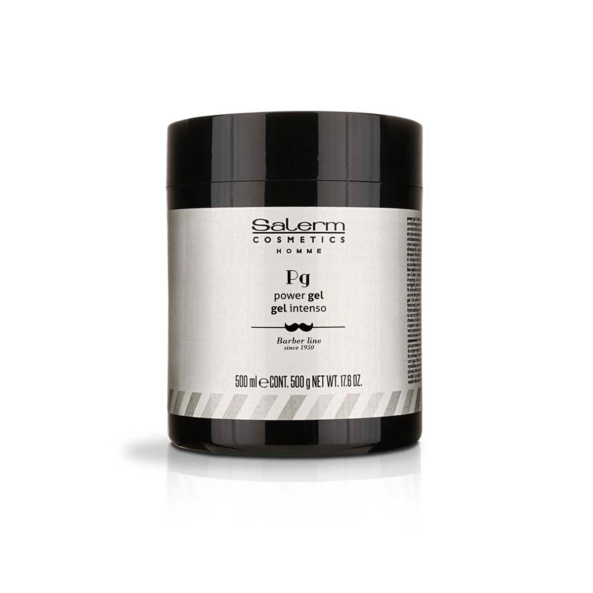 SALERM Homme Power Gel bottle shows intense hold for versatile styling.