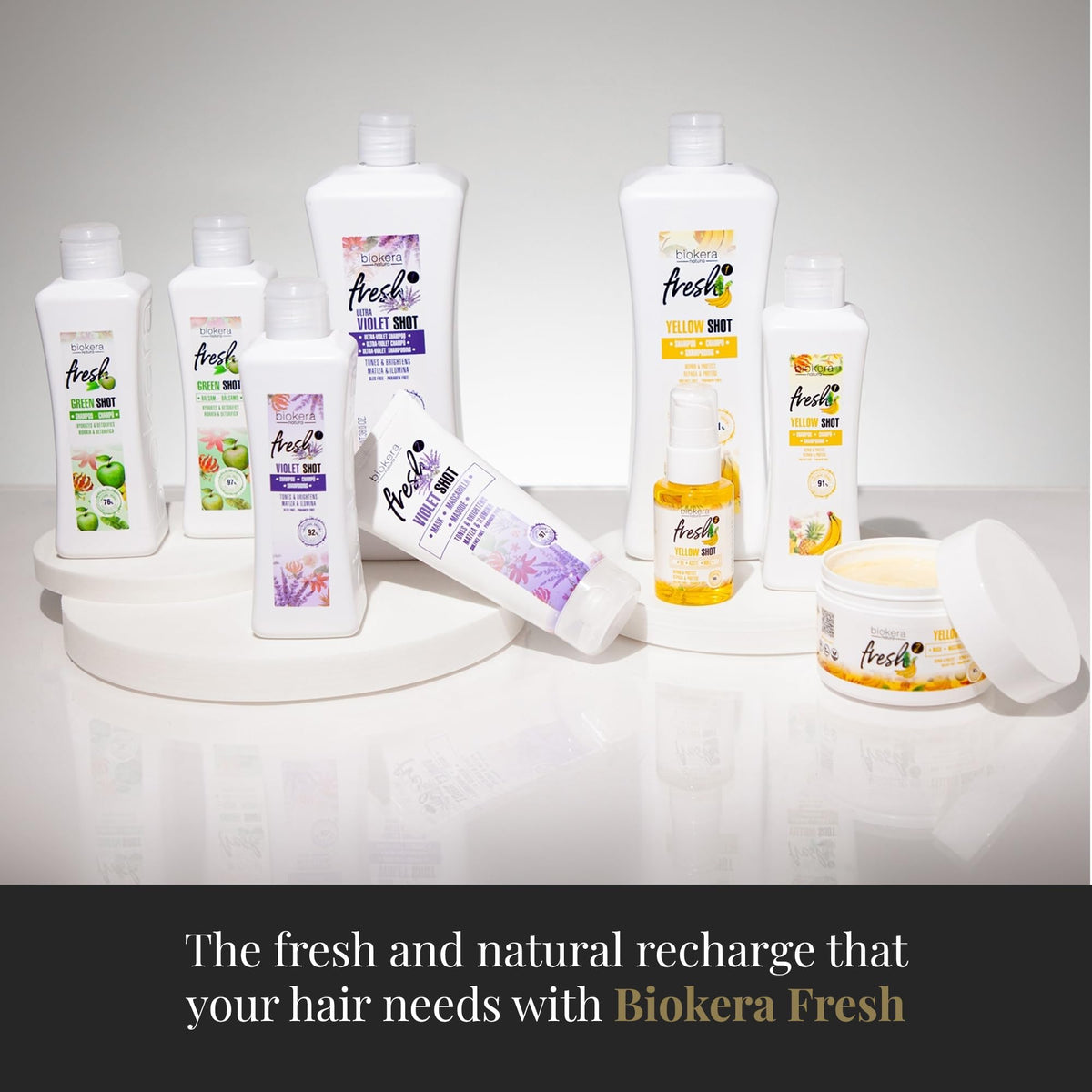Salerm Purple Mask rinse reveals smoother, more luminous hair.