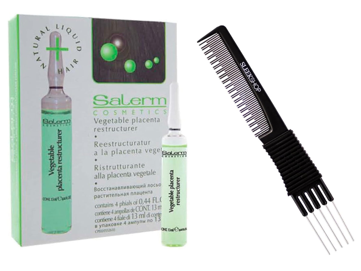 SALERM Vegetable Placenta Restructurer bottle nourishes thinning hair and scalp vitality