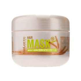 Salerm Wheat Germ Capillary Mask close-up highlights shine and softness for damaged hair