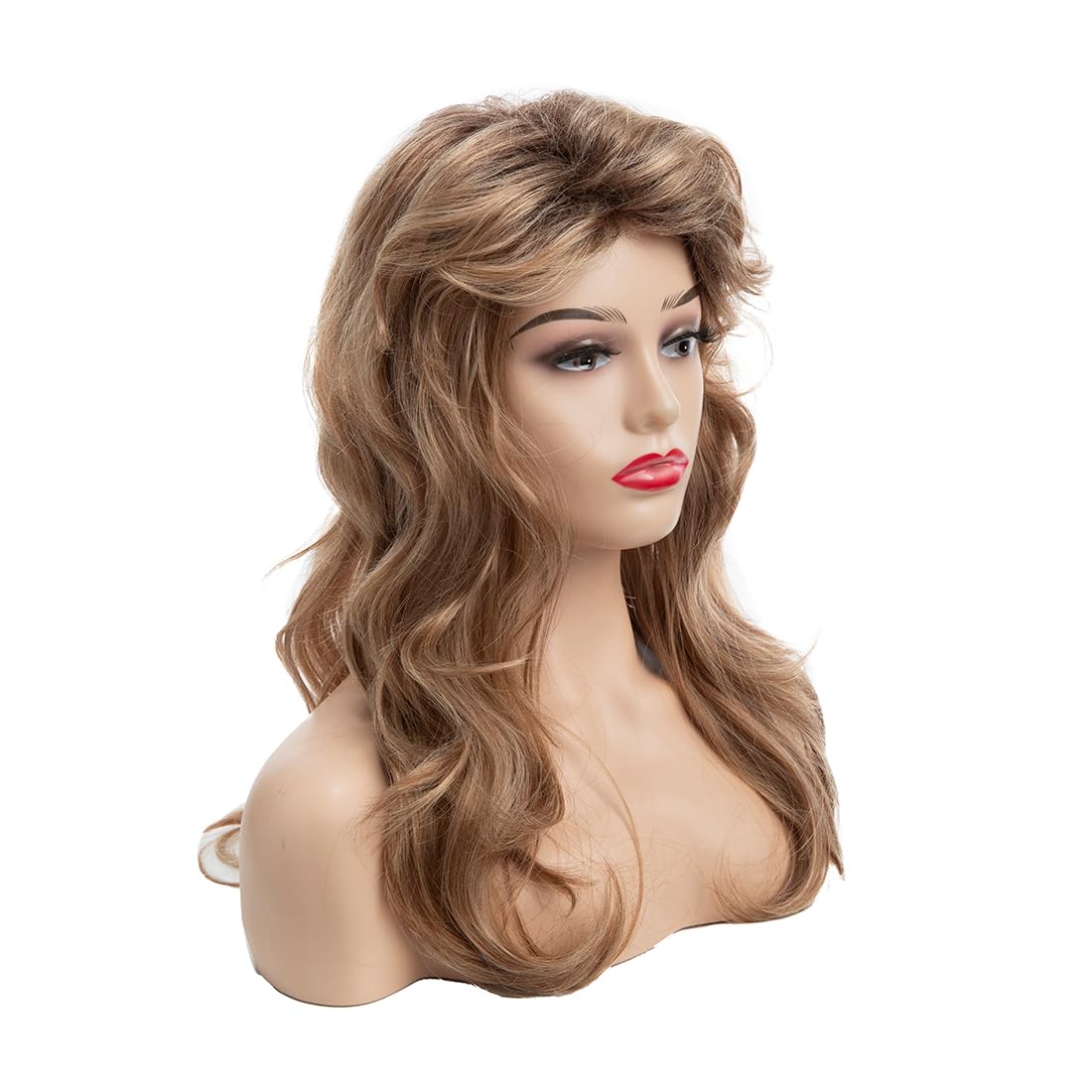 Sallcks vintage 80s wavy blonde wig for retro cosplay and parties
