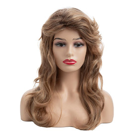 Sallcks blonde bangs wig with soft waves ideal for daily wear