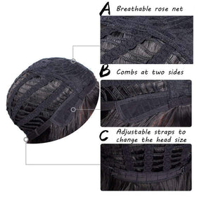 Sallcks wig packaging care image demonstrates gentle handling and care tips
