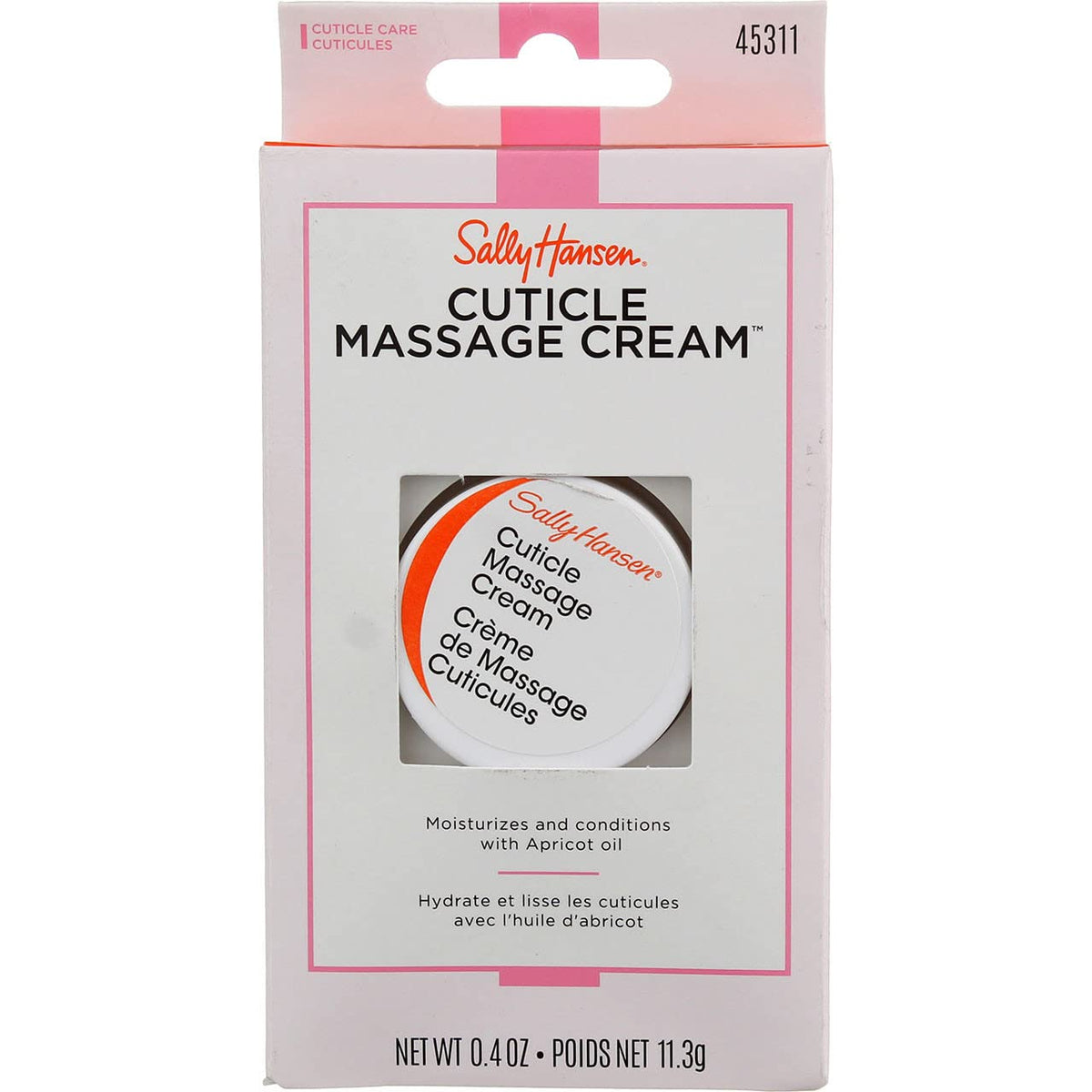 Sally Hansen Cuticle Massage Cream 3-pack set offering convenient at-home care for nails.