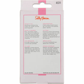 Application routine with Sally Hansen Cuticle Massage Cream for smooth, healthy nails.