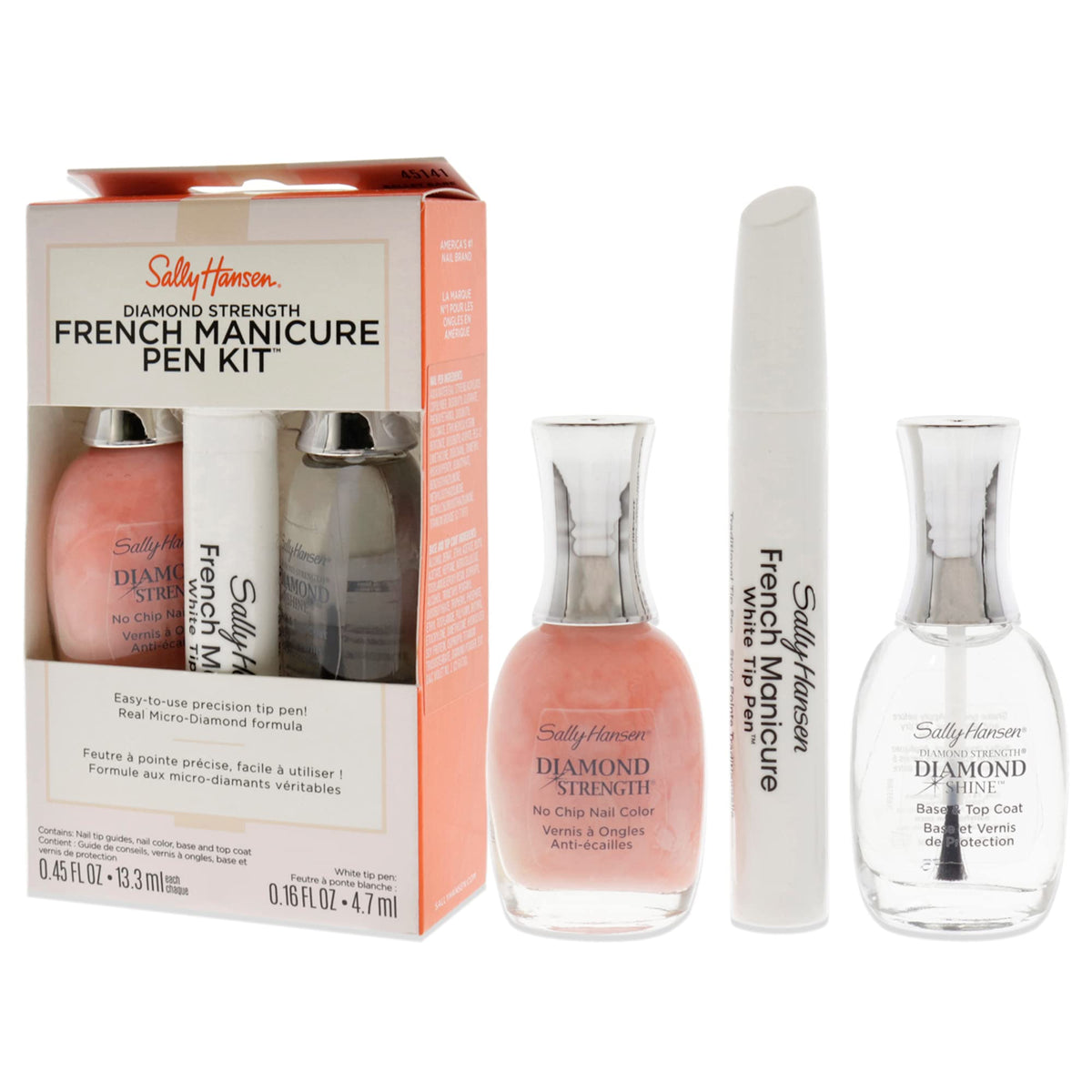 Sally Hansen Diamond Strength French Manicure Set packaging with Ballet Bare shades