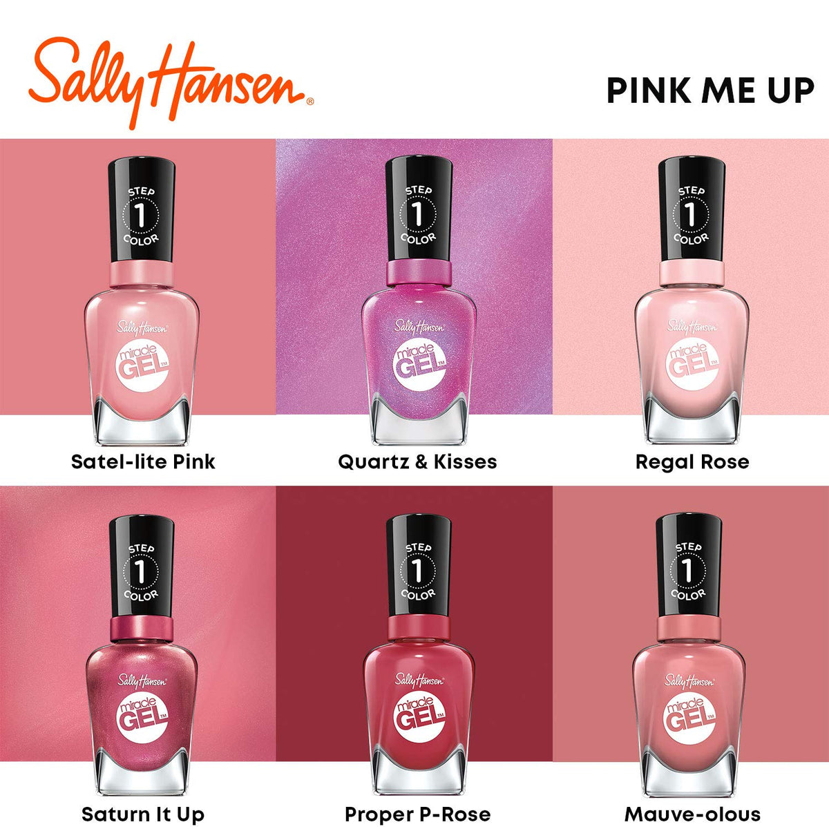 Miracle Gel duo box features color plus top coat for home manicure.