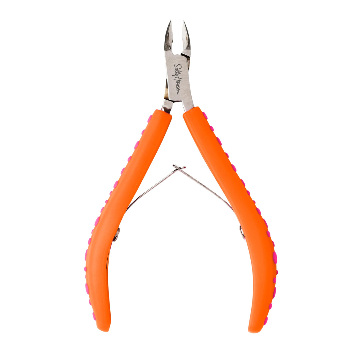 Sally Hansen Pro Nip Em Neat Cuticle Nipper close-up shows a precise blade for clean cuts