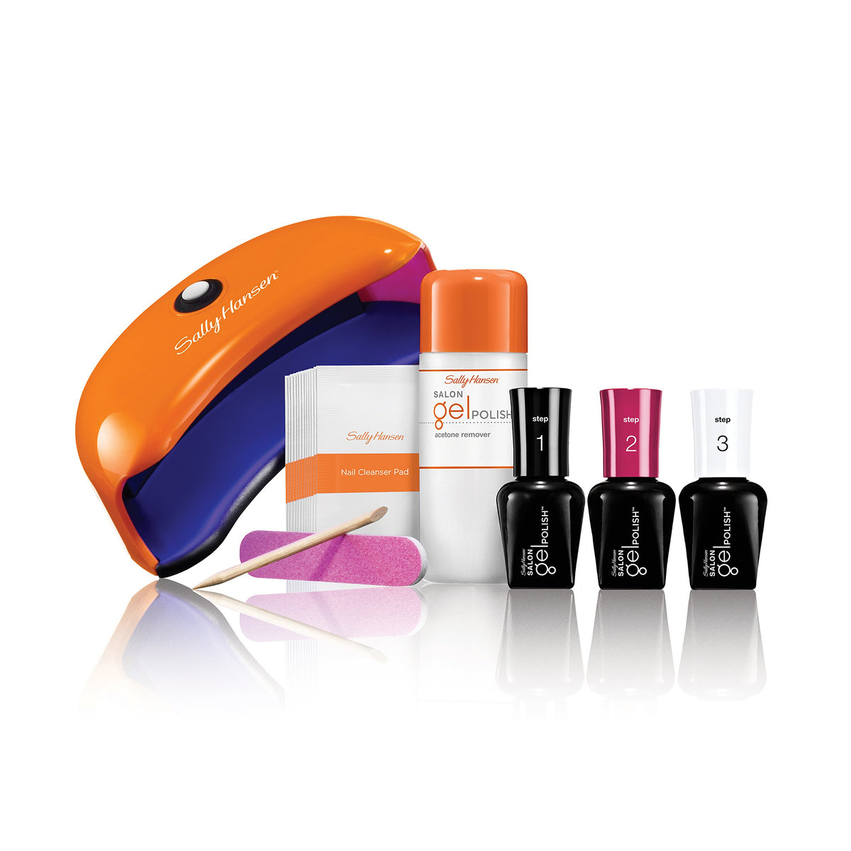 Sally Hansen Salon Pro Gel Starter Kit color coat delivers vibrant, chip-resistant color