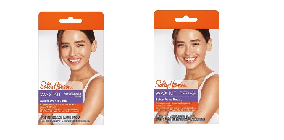 Sally Hansen Salon Wax Beads Kit for face and bikini, precise, mess-free waxing at home