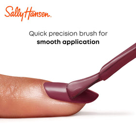 Shiny Top Coat brush provides smooth, even application for a glassy look.
