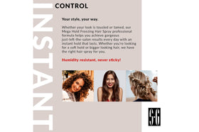 Salon Grafix non-sticky hold keeps hair light and movable