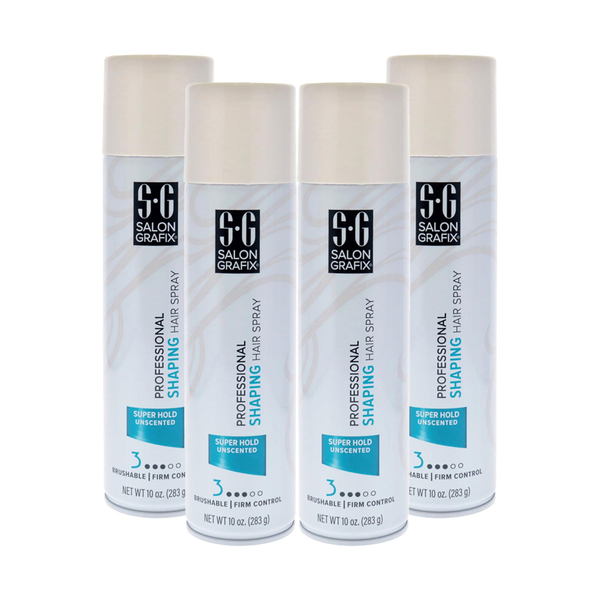 Salon Grafix Shaping Hair Spray flexible hold bottle for all-day brushable style.