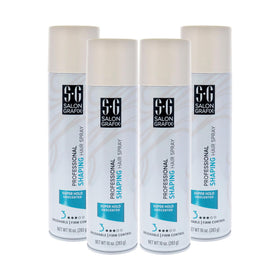 Salon Grafix Shaping Hair Spray flexible hold bottle for all-day brushable style.