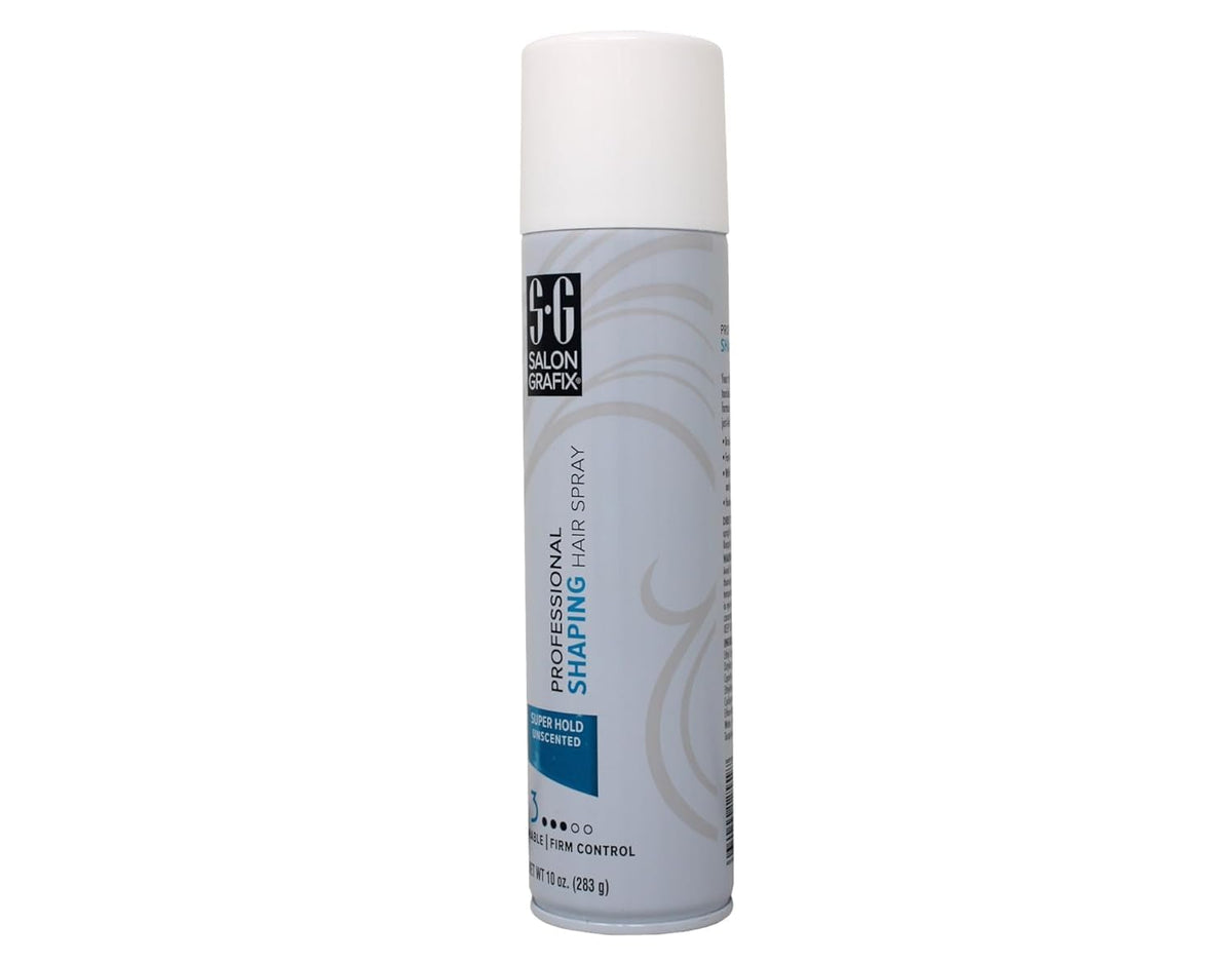 Salon Grafix Shaping Hair Spray in use for brushable control.