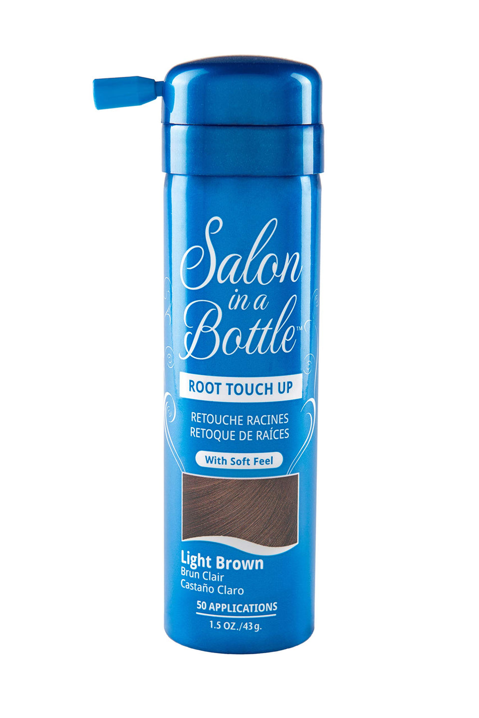 Salon in a Bottle Root Touch Up Light Brown bottle for quick, natural-looking coverage
