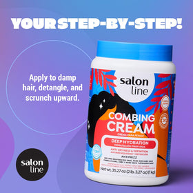 Salon Line Deep Hydration texture swirl showing rich moisture for frizz control.