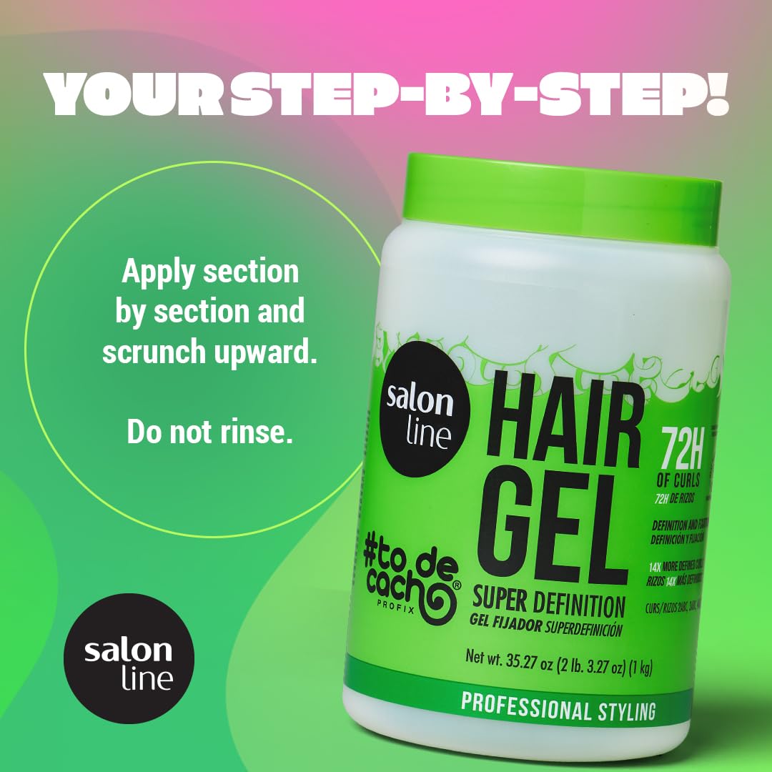 Salon Line vegan hair gelatin ingredients feature aloe and panthenol for hydrated curls.