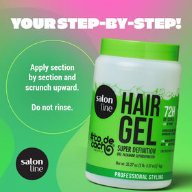 Salon Line vegan hair gelatin ingredients feature aloe and panthenol for hydrated curls.