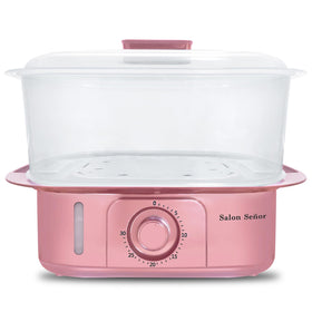 Salon Señor pink towel steamer with compact design for home spa towels and space saving