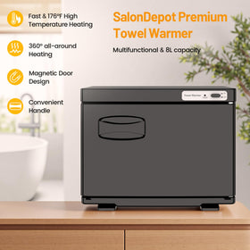 SalonDepot hot towel warmer with digital control panel for precise heating