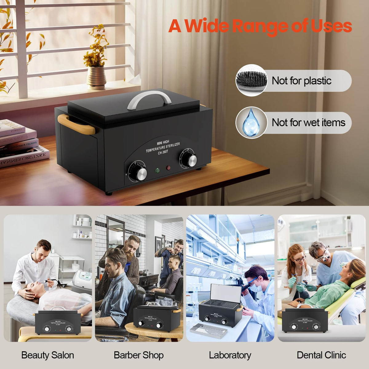 SalonDepot sturdy iron shell design ensures durable cleaning