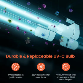 SalonDepot UV Sanitizer Cabinet rotary control enables quick timer setup.
