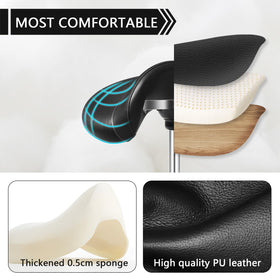 SALONFACTORY saddle stool height adjustable for ergonomic fit