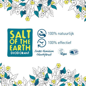 Salt Of The Earth deodorant stick – 24-hour protection with a simple, chemical-free formula.