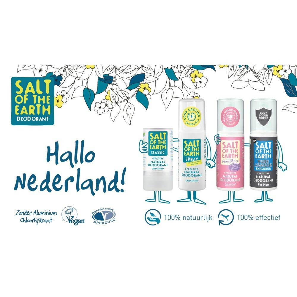 Salt Of The Earth unscented deodorant stick – gentle, fragrance-free care.