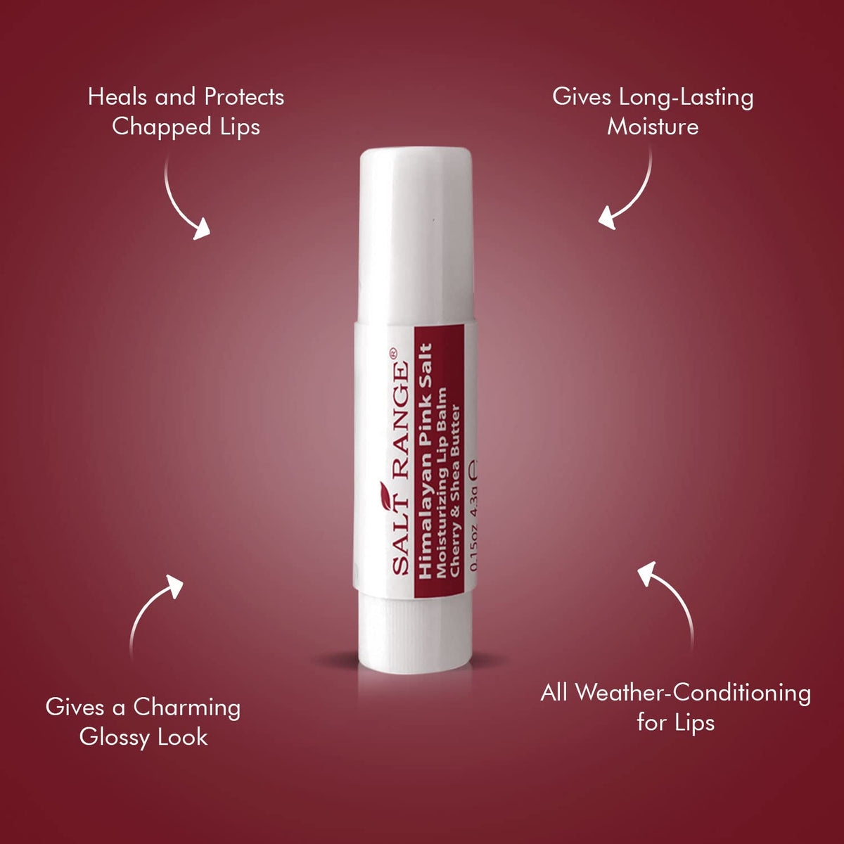 Applying Salt Range lip balm for gentle hydration and natural sheen.