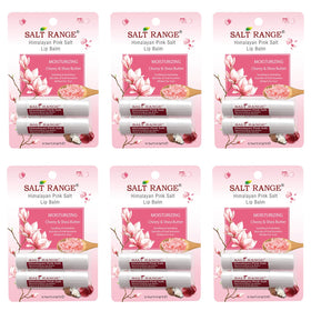 Salt Range lip balm tube with cherry and shea butter for soft lips.