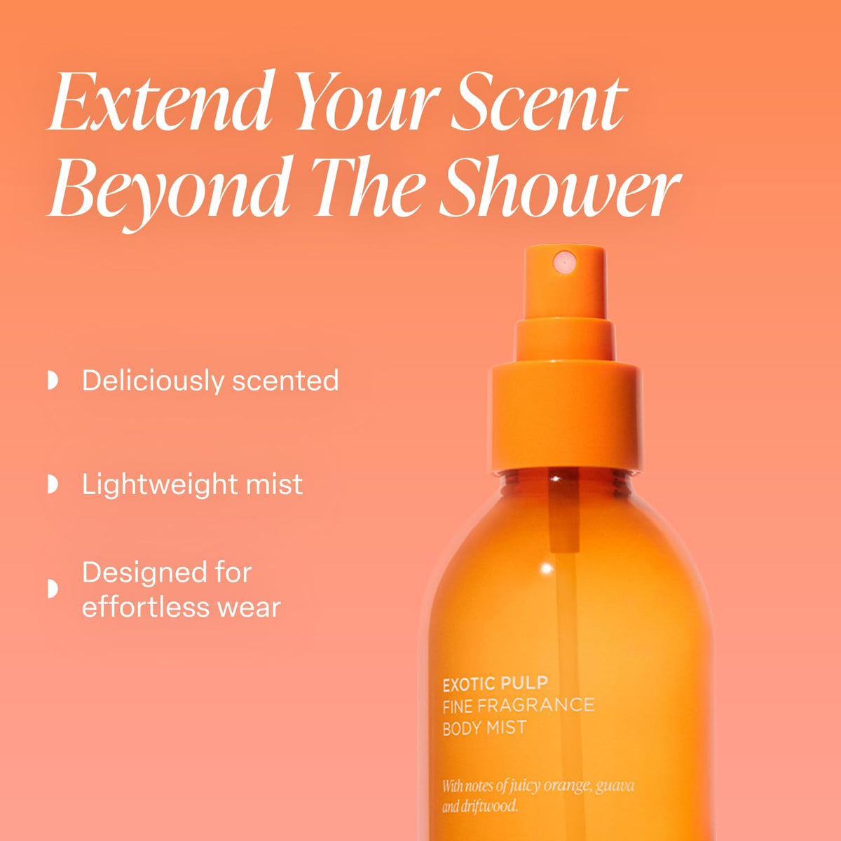 Saltair Exotic Pulp scent spray highlighting orange, guava, and passion fruit.