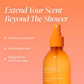 Saltair Exotic Pulp scent spray highlighting orange, guava, and passion fruit.