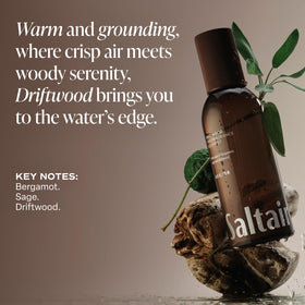 Saltair Driftwood Body Mist travel case keeps scent ready on the go.