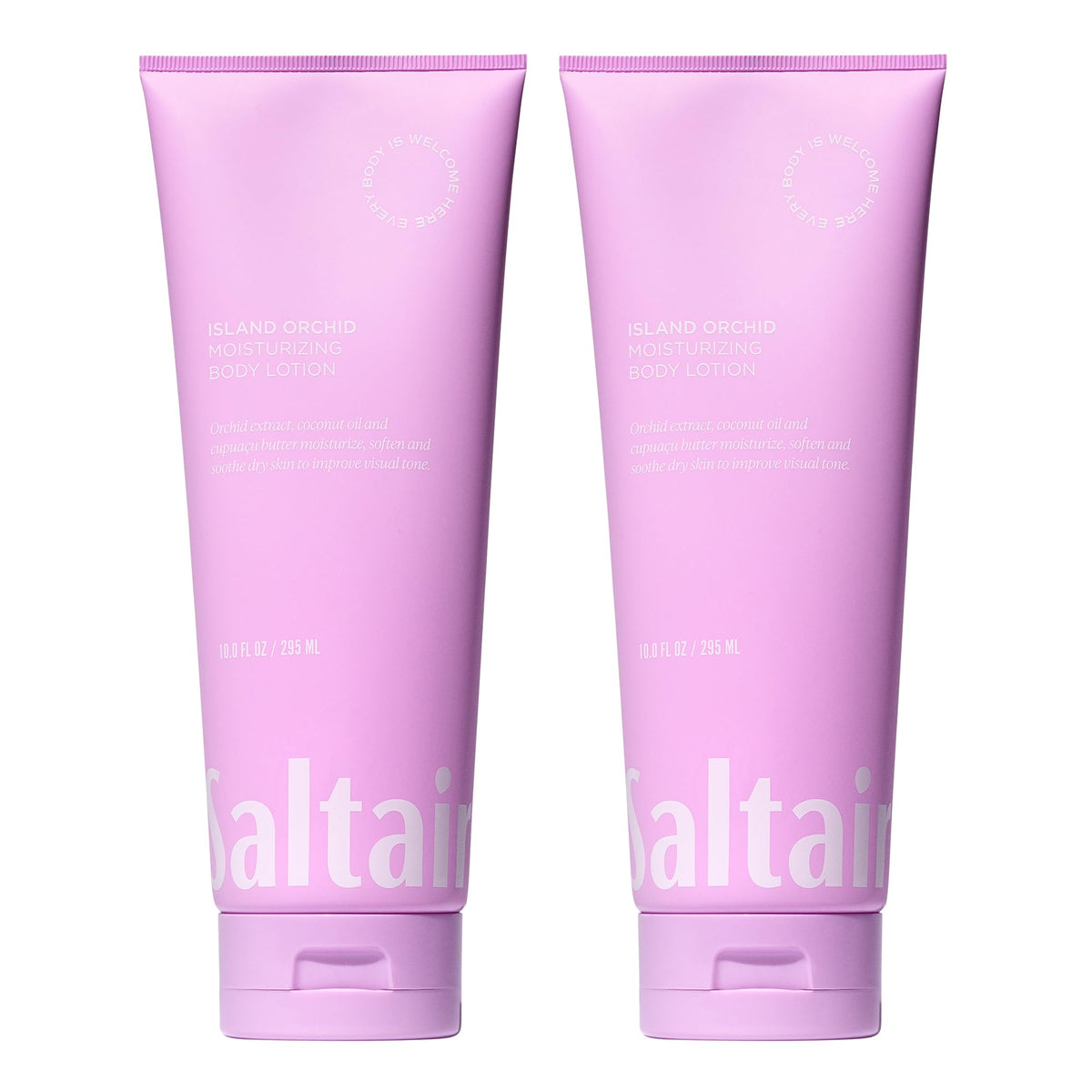 Saltair Island Orchid body lotion tubes, 2-pack, for daily hydrating moisture