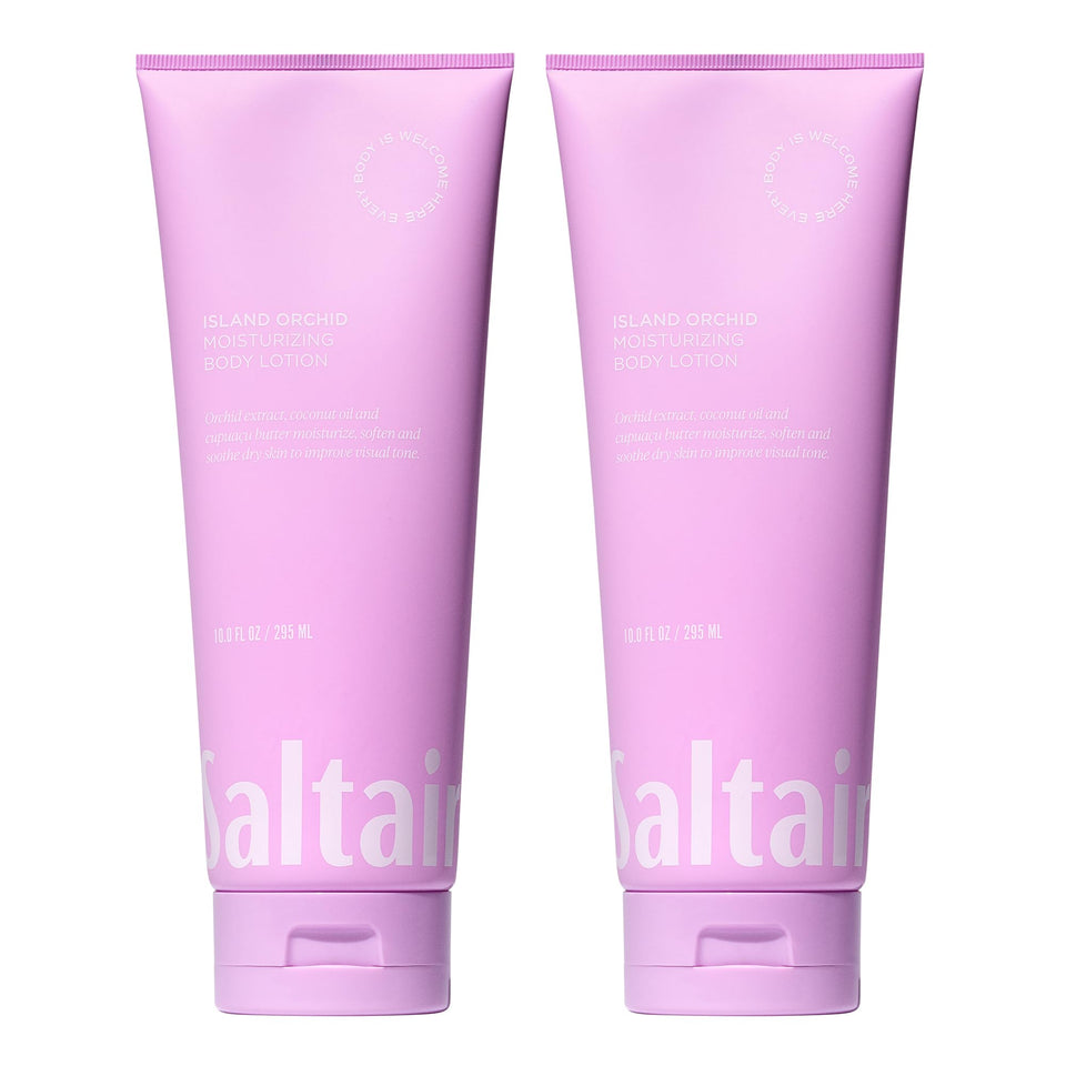 Saltair Island Orchid body lotion tubes, 2-pack, for daily hydrating moisture