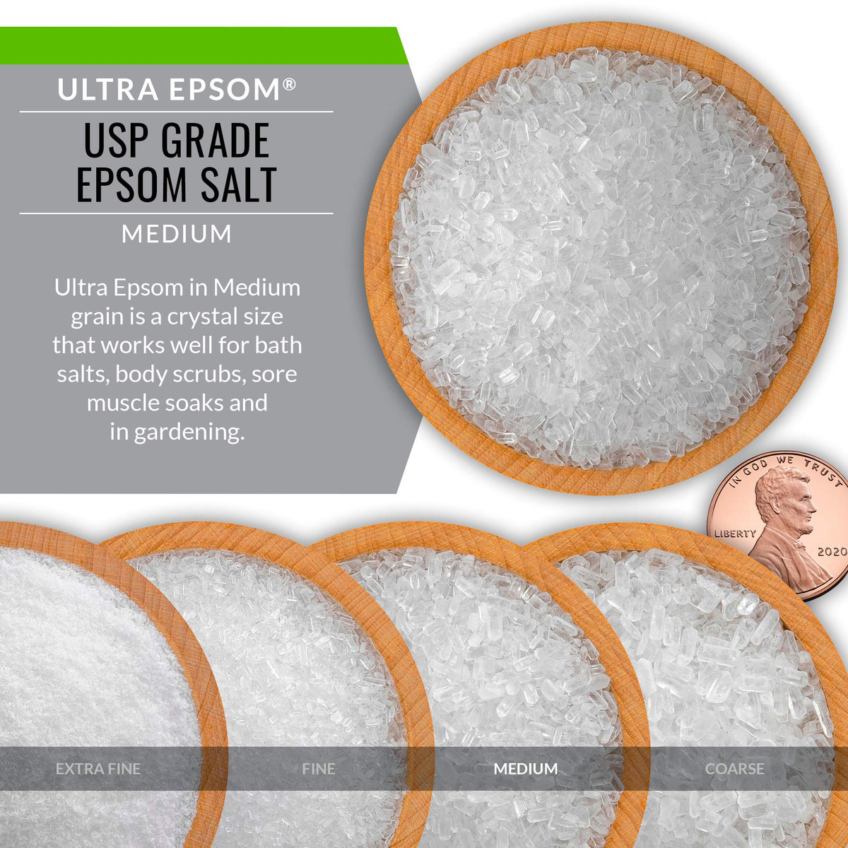 SaltWorks Ultra Epsom Salt used in gardening for lawns and roses.
