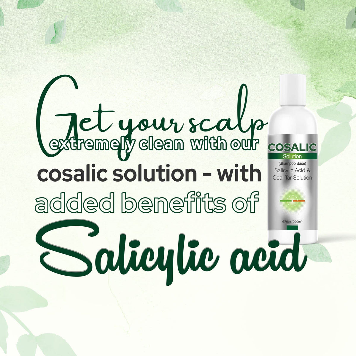 Creamy lather forms on scalp with SALVE Cosalic shampoo