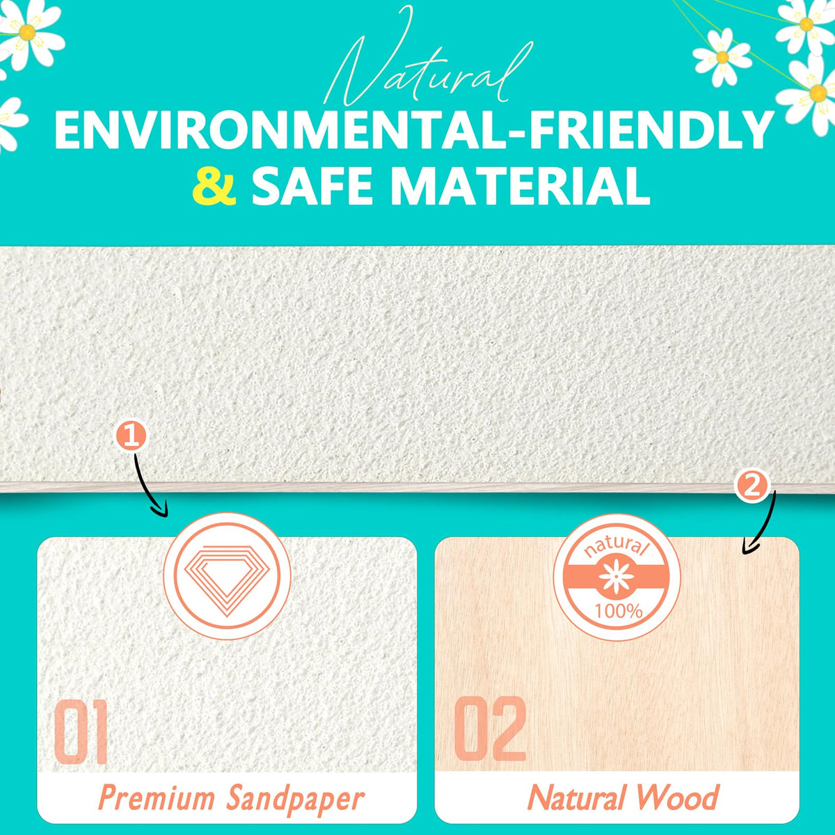 SALVMARY natural-material nail files with wooden interlayer for safe, non-toxic use