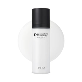 SAM'U PH Sensitive Cream Mist bottle for daily hydration on dry, sensitive skin.
