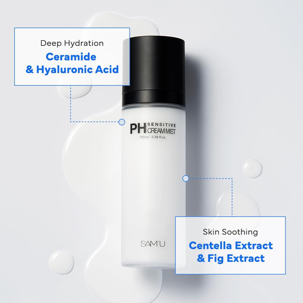 SAM'U centella ingredient focus suggesting calming, sensitive-skin friendly care.