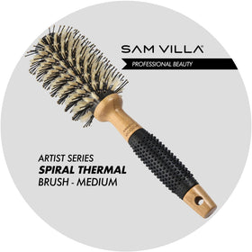 Sam Villa Artist Series boar bristle round brush enhances tension and polish