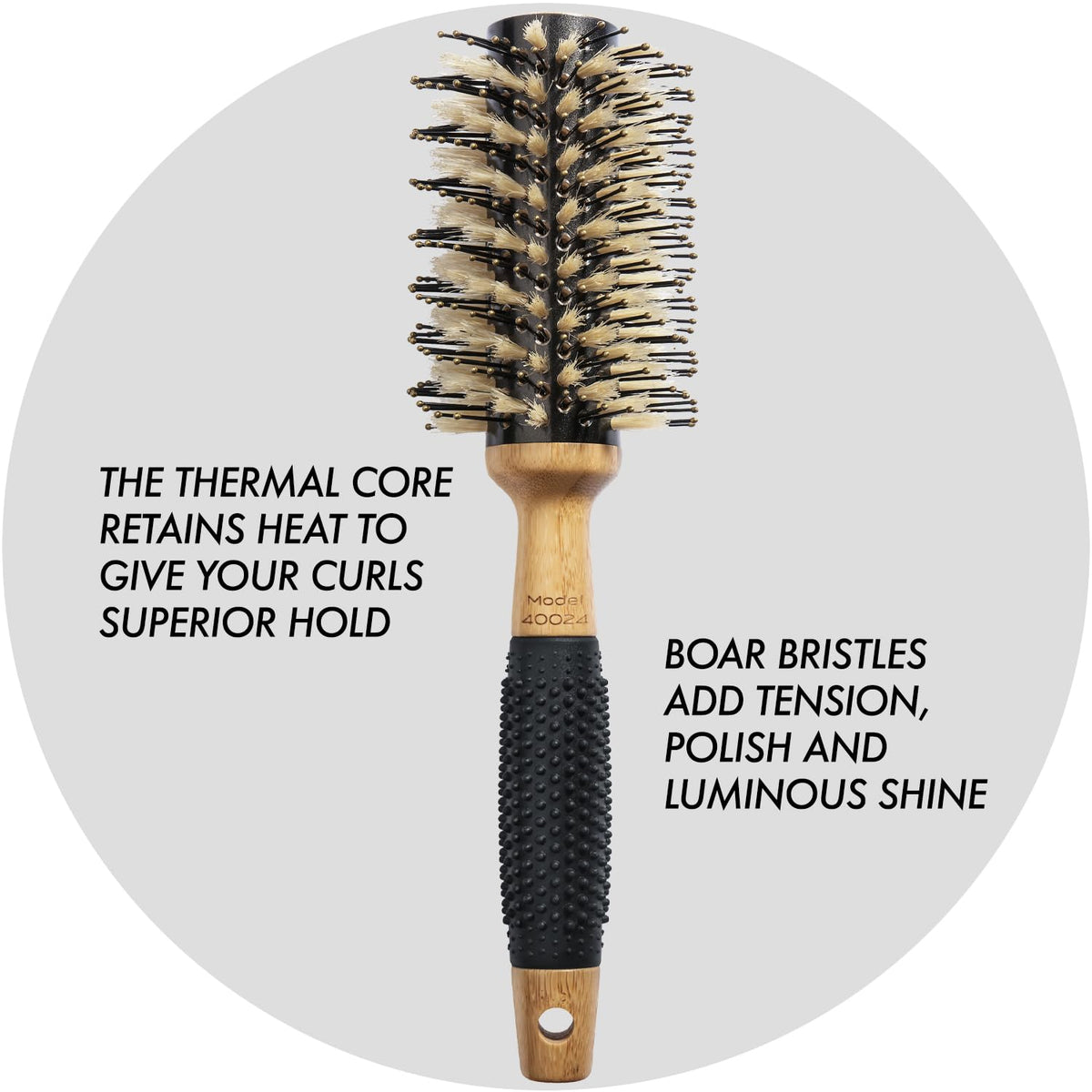 Sam Villa Artist Series smooth shine brush leaves hair with luminous finish