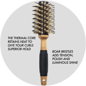 Sam Villa Artist Series smooth shine brush leaves hair with luminous finish