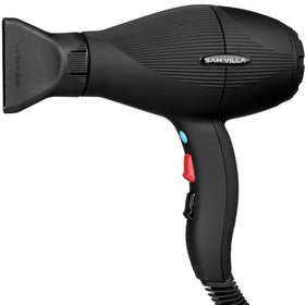Sam Villa lightweight ionic hair dryer for fast, quiet styling at home.